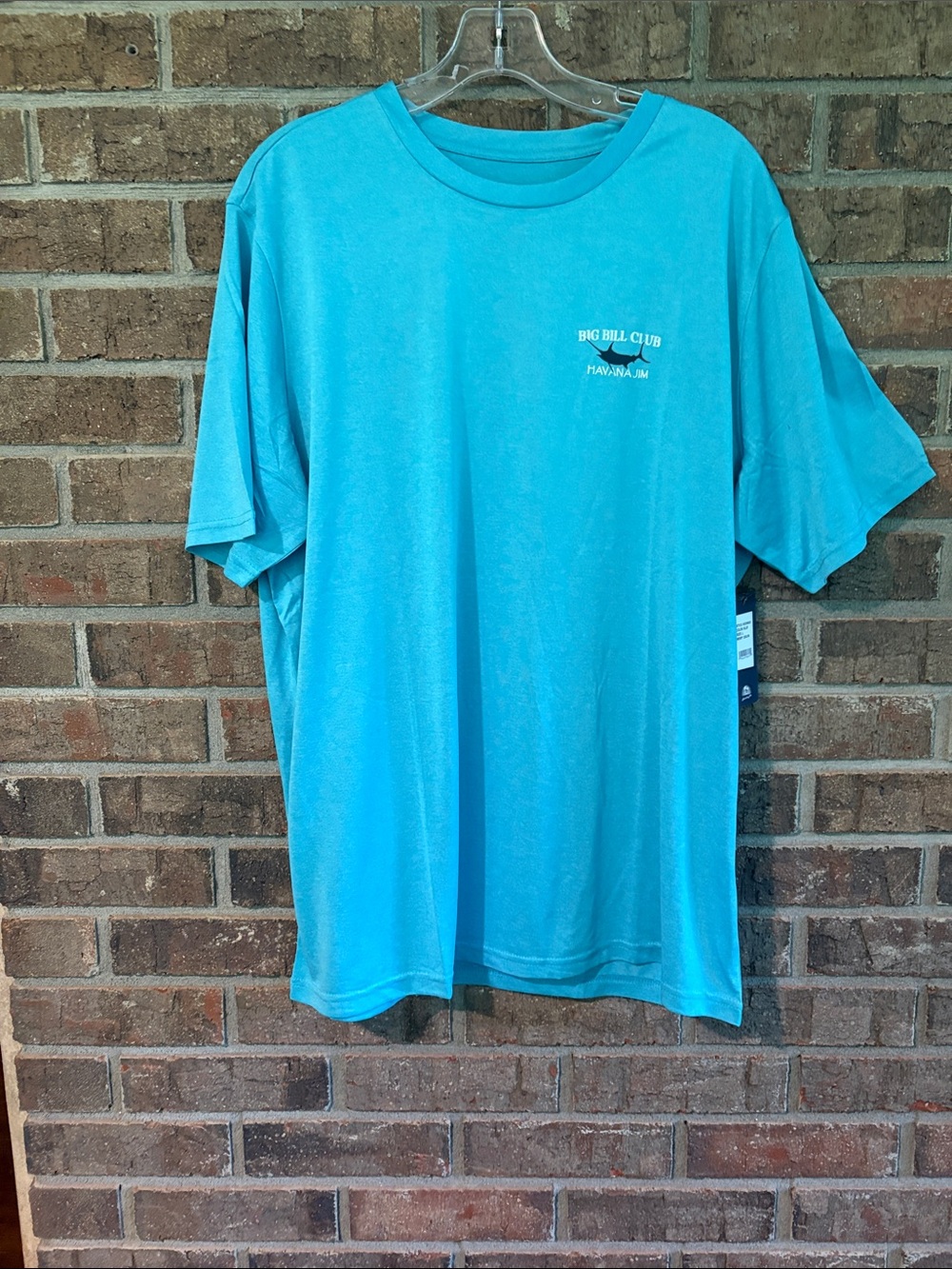 Havana Jim Performance Short Sleeve Crew Tee — Aqua Blue